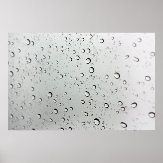 Wassertropfen auf Glas Poster (Vorne)