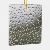 Wassertropfen auf Glas, Regenfälle auf Glas Keramikornament (Rechts)