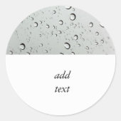 Wassertropfen auf Glas Runder Aufkleber (Vorderseite)