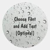 Wassertropfen auf Glas Runder Aufkleber (Vorderseite)