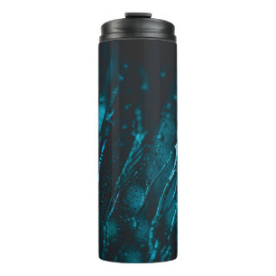 Wassertropfen auf Glas Thermosbecher