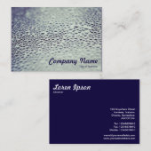 Wassertropfen auf Glas Visitenkarte (Vorne/Hinten)