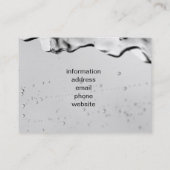 Wassertropfen auf Glas Visitenkarte (Rückseite)