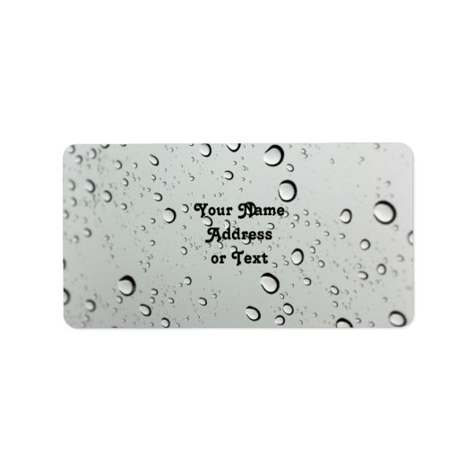 Wassertropfen auf Glasgrund Adressaufkleber (Vorne)