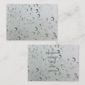 Wassertropfen auf Glasgrund Visitenkarte (Vorne/Hinten)