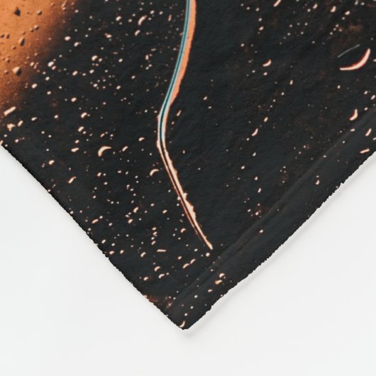 Wassertropfen auf Glasplatte Fleecedecke (Ecke)