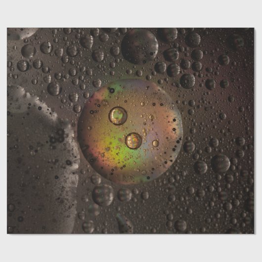 Wassertropfen auf Glasplatte Geschenkpapier (Flach)