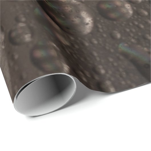 Wassertropfen auf Glasplatte Geschenkpapier (Rolleneckpunkt)