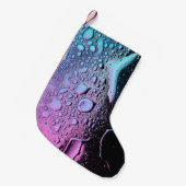 Wassertropfen auf Glasplatte Kleiner Weihnachtsstrumpf (Vorderansicht (hängend))