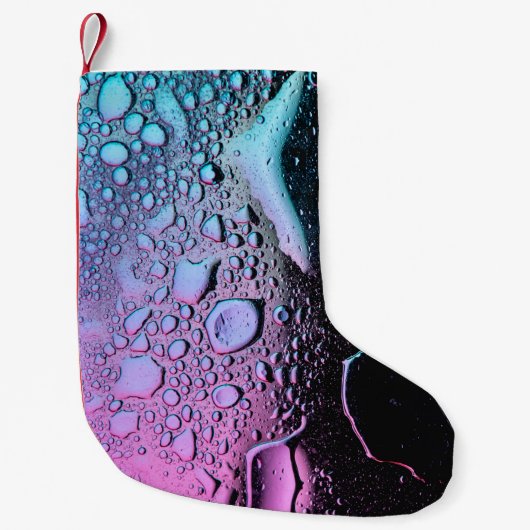 Wassertropfen auf Glasplatte Kleiner Weihnachtsstrumpf (Vorderseite)