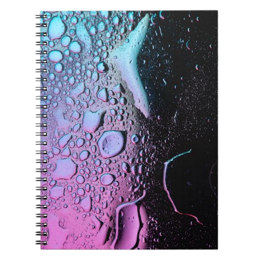 Wassertropfen auf Glasplatte Notizblock (Vorderseite)