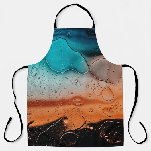Wassertropfen auf Glasplatte Schürze (Vorderseite)