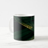 Wassertropfen auf grünem Blatt Kaffeetasse (Vorderseite Links)