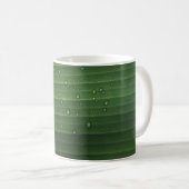 Wassertropfen auf grünem Blatt Kaffeetasse (VorderseiteRechts)