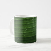 Wassertropfen auf grünem Blatt Kaffeetasse (Vorderseite Links)