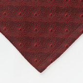 Wassertropfen auf Krimsonmetall Fleecedecke (Ecke)