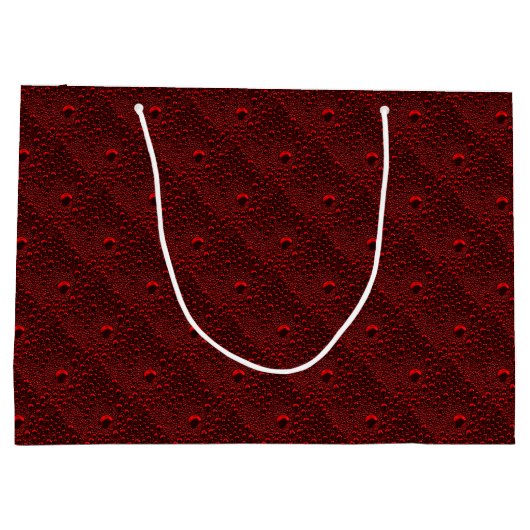 Wassertropfen auf Krimsonmetall Große Geschenktüte (Rückseite)