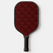 Wassertropfen auf Krimsonmetall Pickleball Schläger (Rückseite)