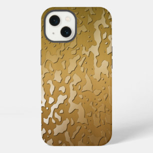 Wassertropfen auf Kupfer-Bürstetall iPhone 13 Hülle