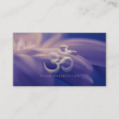 Wassertropfen auf Lotus mit OM Symbol YOGA Instruc Visitenkarte (Vorderseite)