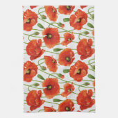 Wassertropfen auf niedlichen Mohnblumen Handtuch (Vertikal)