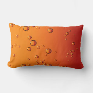 Wassertropfen auf orangefarbener Oberfläche Lendenkissen