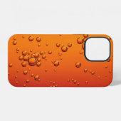Wassertropfen auf orangener Oberfläche iPhone Hülle (Rückseite (Horizontal))