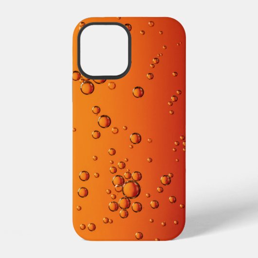 Wassertropfen auf orangener Oberfläche iPhone Hülle (Rückseite)