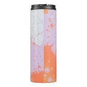 Wassertropfen auf roter Oberfläche Thermosbecher (Rückseite)