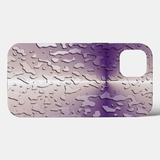 Wassertropfen auf Violettglas Case-Mate iPhone Hülle (Rückseite (Horizontal))