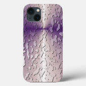 Wassertropfen auf Violettglas Case-Mate iPhone Hülle (Rückseite)