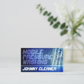 Wassertropfen aus nassem Metall Visitenkarte (Stehend Vorderseite)