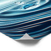 Wassertropfen bei langsamer Bewegung Poster (Ecke)