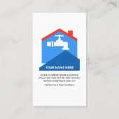 Wassertropfen Blauwellen Klempnerei Visitenkarte (Rückseite)