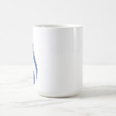 Wassertropfen-Design auf weißer Tasse (Mittel)