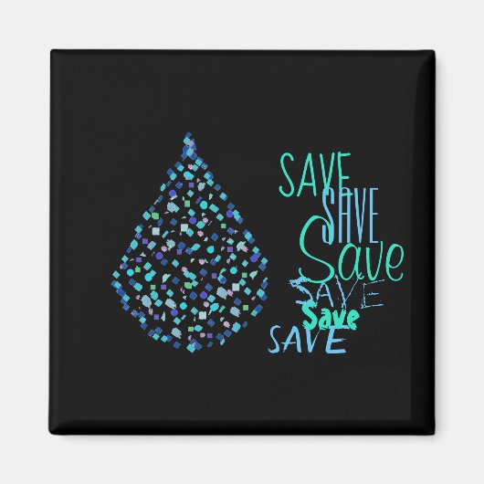 Wassertropfen-Droplet Funky Magnet gerettet (Vorne)