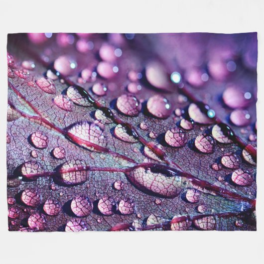 Wassertropfen Fleecedecke (Vorderseite (Horizontal))
