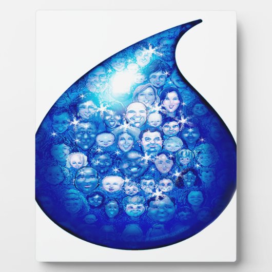 Wassertropfen Fotoplatte (Vorderseite)