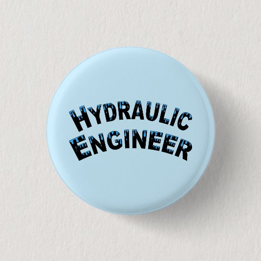 Wassertropfen für hydraulische Ingenieure Button (Vorderseite)