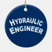 Wassertropfen für hydraulische Ingenieure Keramik Ornament (Hinten)