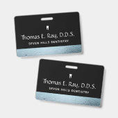 Wassertropfen für Mitarbeiter des Zahnarztes Ausweis (Vorder- & Rückseite)