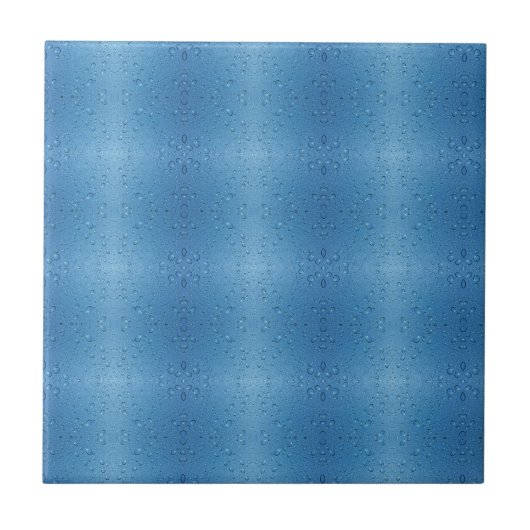 Wassertropfen gegen blauen Himmel Fliese (Vorderseite)