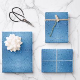 Wassertropfen gegen den blauen Himmel Geschenkpapier Set