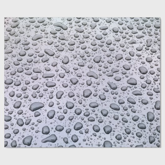 Wassertropfen Geschenkpapier (Flach)