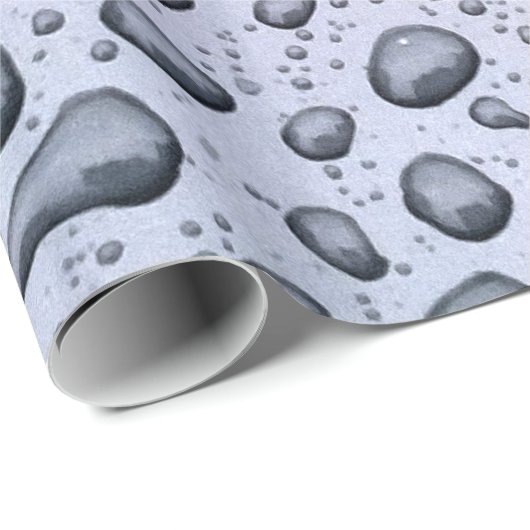 Wassertropfen Geschenkpapier (Rolleneckpunkt)