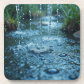 Wassertropfen Getränkeuntersetzer (Vorderseite)