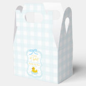 Wassertropfen Gingham-Junge-Baby-Party Danke Geschenkschachtel (Geöffnet)
