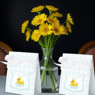 Wassertropfen Gingham-Junge-Baby-Party Danke Geschenkschachtel