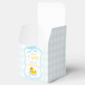 Wassertropfen Gingham-Junge Baby Shower Danke Geschenkschachtel (Geöffnet)