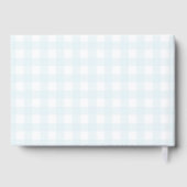 Wassertropfen Gingham-Jungen-Baby-Party Gästebuch (Rückseite)